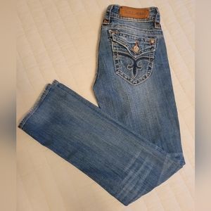 ROCK REVIVAL JEANS Womens Jen Straight Size 29. Blue denim